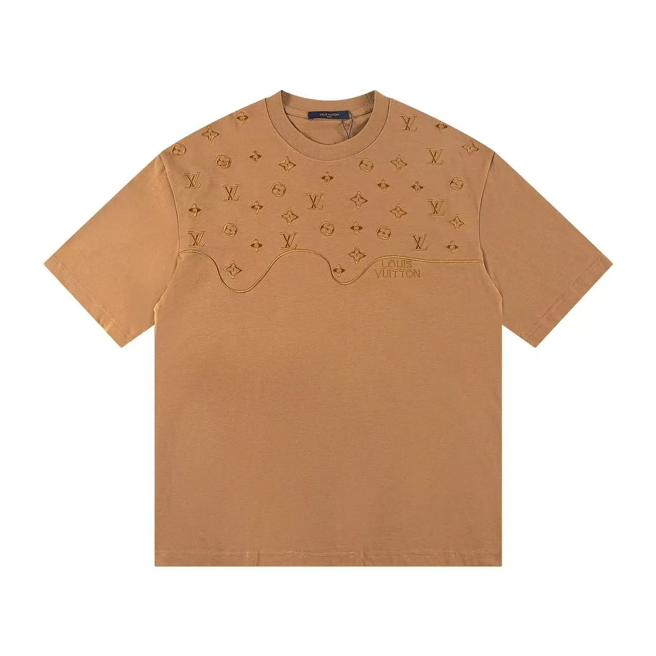 🅿️160 Style: 2026 new Louis Vuitton short-sleeved T-shirt Material: High version 300g double yarn combed cotton Size: S～XL Color: Khaki Style number: Z030